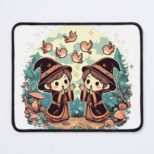 Item preview, Twin Druids Calling Forth Birds From The Forest In A Starry Night designed and sold by İlker Berk Ergan.