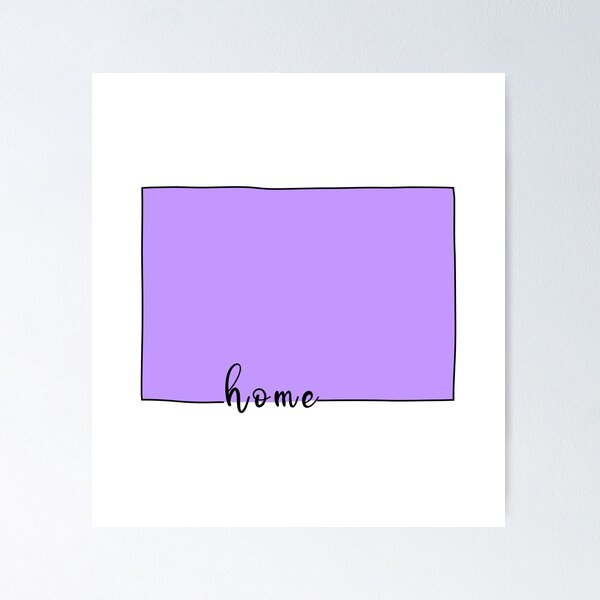 Item preview, Colorado es mi hogar | Esquema del estado de origen morado - designed and sold by PurpleLoveStore.