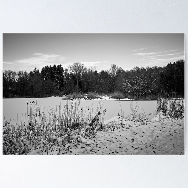 Item preview, Winter landscape at Rothsee (sw) designed and sold by MICHAEL KNIERIEME - PHOTOGRAPHY.