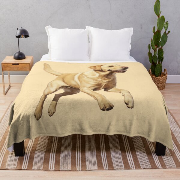 Item preview, Energetic Golden Labrador Playtime Run Illustration designed and sold by solrevolver.