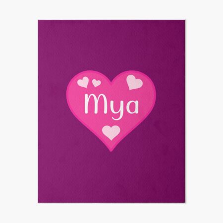 Mya Name Hand Lettering in Faux Gold Letters - Mya - Posters and Art Prints