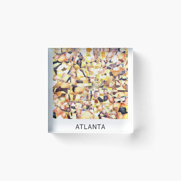 Item preview, Atlanta Georgia Named City Map - Golden Yellow designed and sold by StylishStacks.