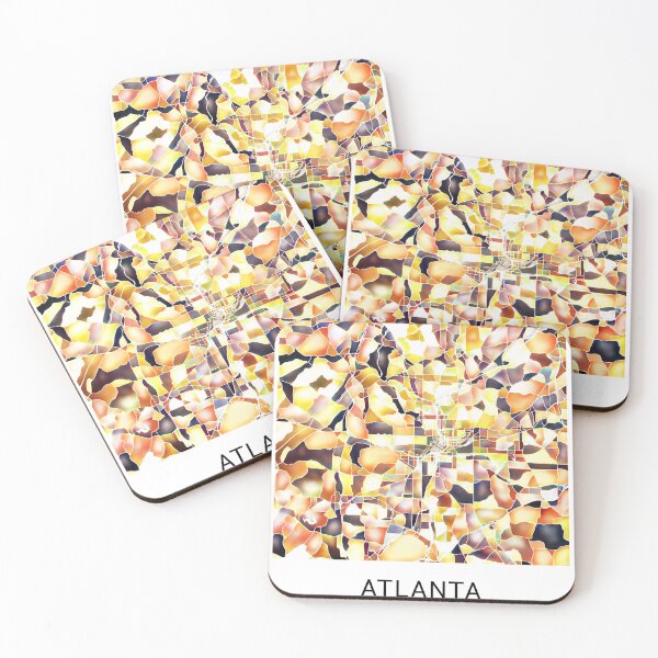 Item preview, Atlanta Georgia Named City Map - Golden Yellow designed and sold by StylishStacks.