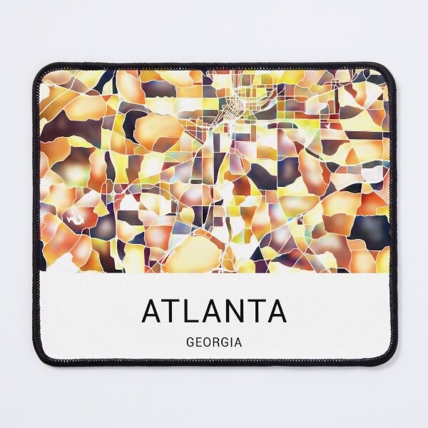 Item preview, Atlanta Georgia Named City Map - Golden Yellow designed and sold by StylishStacks.