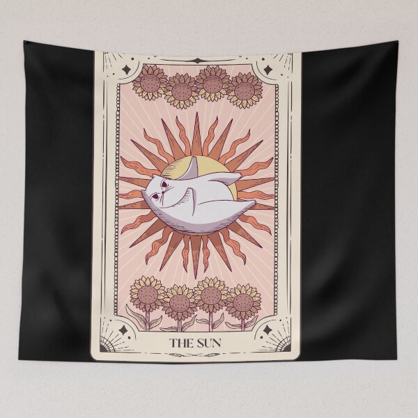 Item preview, Cat Tarot - The Sun - Cat Puns designed and sold by Paperfly Studio.
