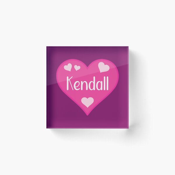 Item preview, Kendall Name Pink Heart  designed and sold by Jeallan Designs.