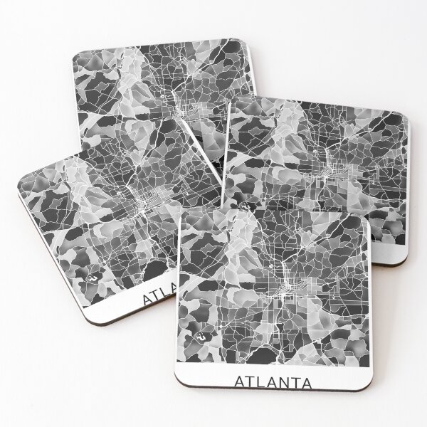 Item preview, Atlanta Georgia Named City Map - Black and White designed and sold by StylishStacks.