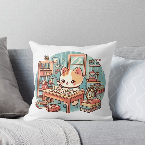 Artikelvorschau, Niedliche kleine Katze studiert Retro-Stil entworfen und verkauft von İlker Berk Ergan.