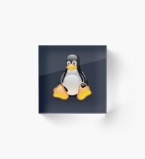Linux Tux Acrylic Block