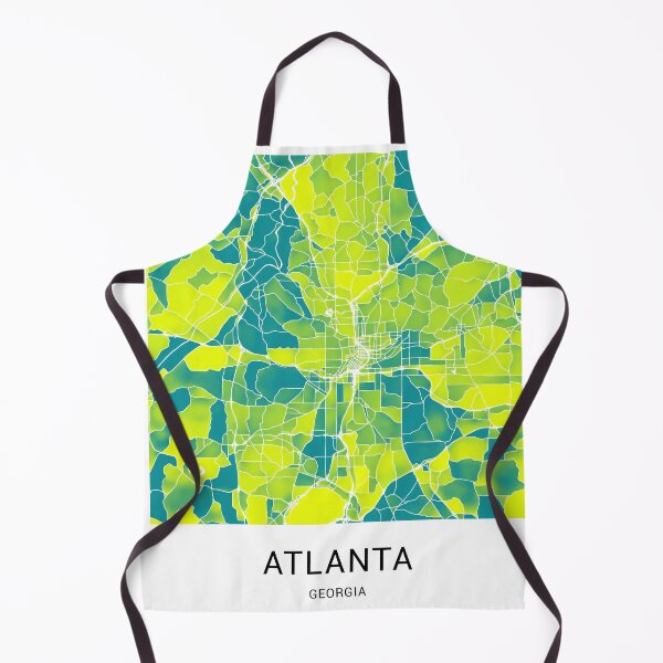 Item preview, Atlanta Georgia Named City Map - Green-Yellow Duotone designed and sold by StylishStacks.