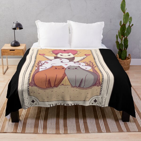 Item preview, Cat Tarot - The Lovers - Cat Puns designed and sold by Paperfly Studio.