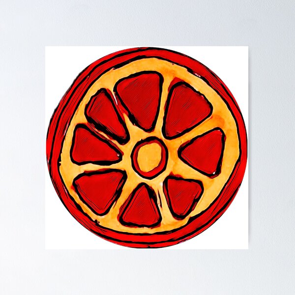 Item preview, Retro Orange orange slice designed and sold by FlossOrFi.