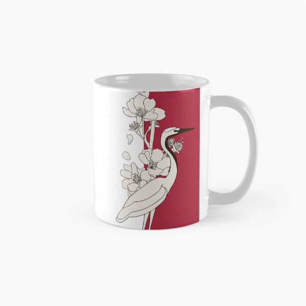 Item preview, Japanese style. Crane. Red and beige colors designed and sold by coollooc-piece.