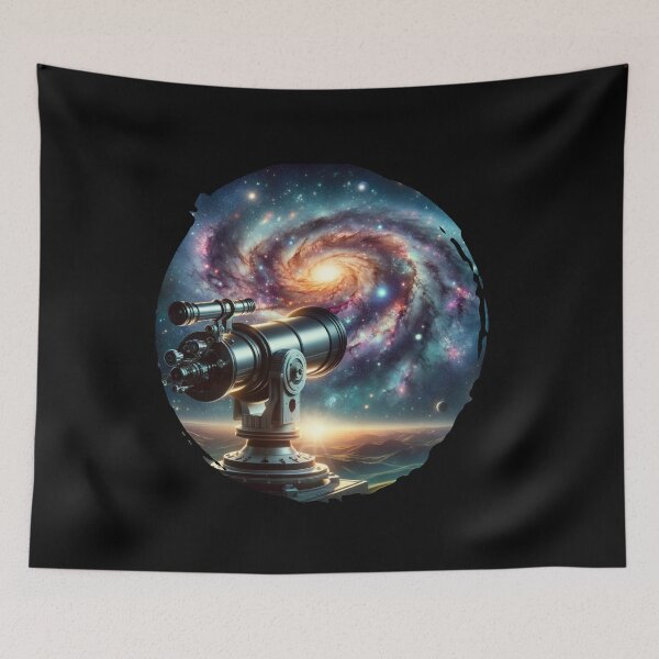 Item preview, "Stargazer's Window - Telescope Gazing into the Galaxy" designed and sold by ChromaticBlend.