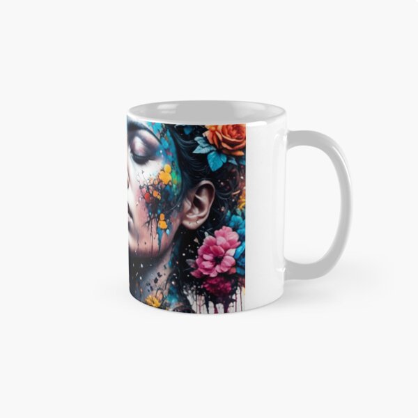 Item preview, Female face with flowers in hair and pens designed and sold by bravomodels.