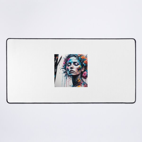 Item preview, Female face with flowers in hair and pens designed and sold by bravomodels.