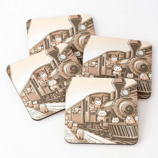 Item preview, Cat Train Full Of Kitten Passangers designed and sold by İlker Berk Ergan.