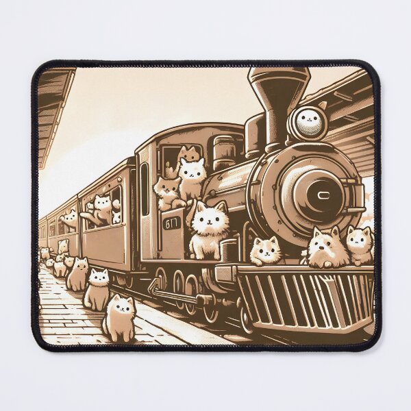 Item preview, Cat Train Full Of Kitten Passangers designed and sold by İlker Berk Ergan.