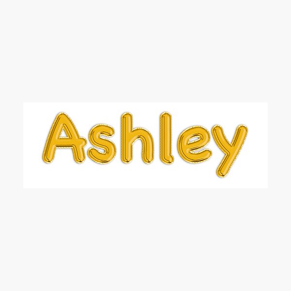 Item preview, Golden Balloon Ashley Name Label  designed and sold by NormadWorld.