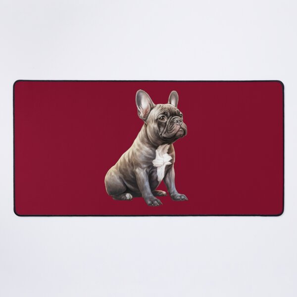 Item preview, Elegant French Bulldog Puppy Sitting Art Print designed and sold by solrevolver.