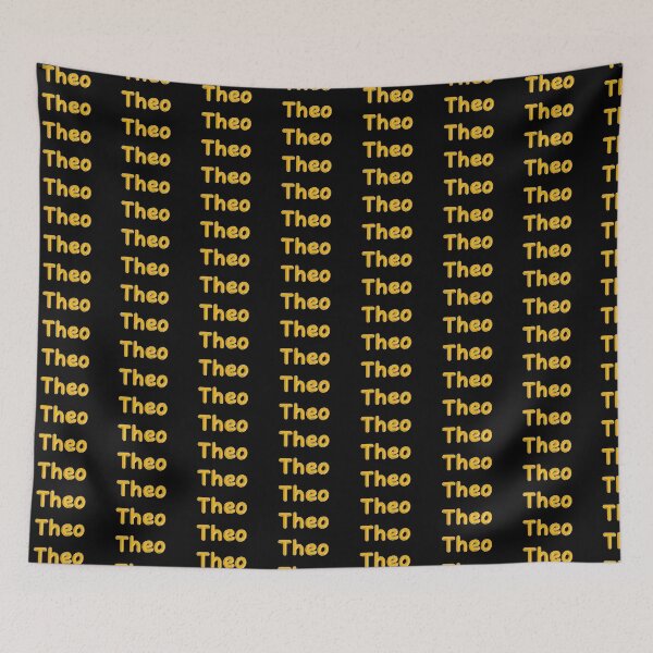 Item preview, Golden Balloon Theo Name Label (Black) designed and sold by NormadWorld.