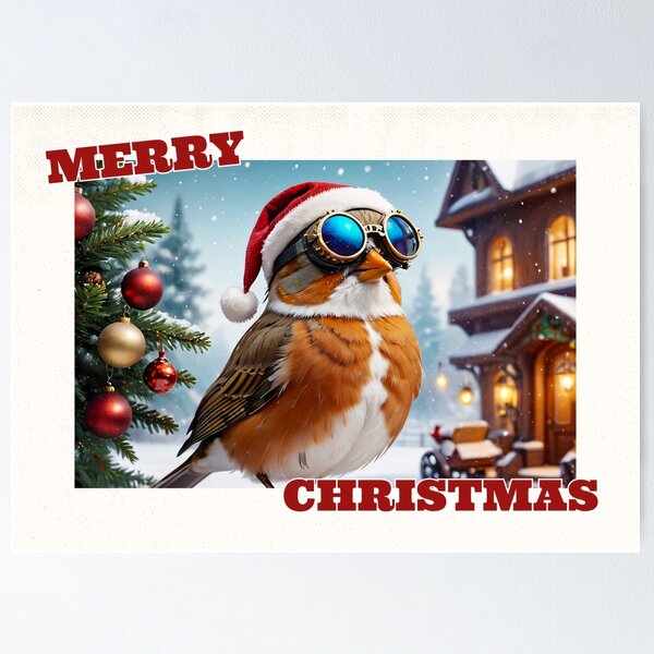 Item preview, Christmas robin Cool Robin designed and sold by Luminathek.