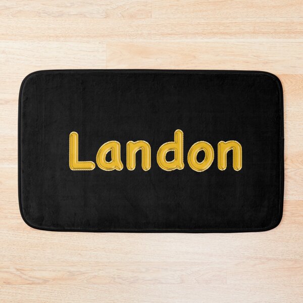Item preview, Golden Balloon Landon Name Label (Black) designed and sold by NormadWorld.