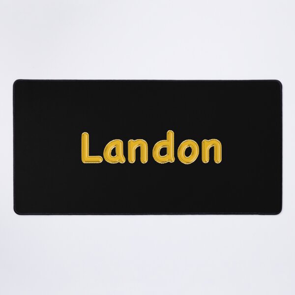 Item preview, Golden Balloon Landon Name Label (Black) designed and sold by NormadWorld.