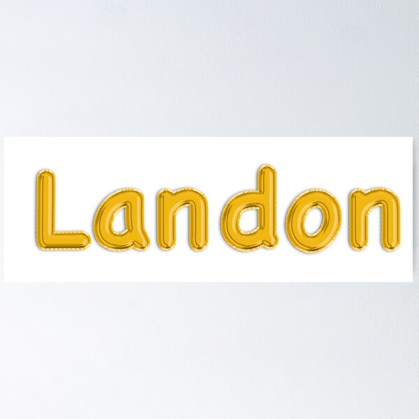 Item preview, Golden Balloon Landon Name Label designed and sold by NormadWorld.