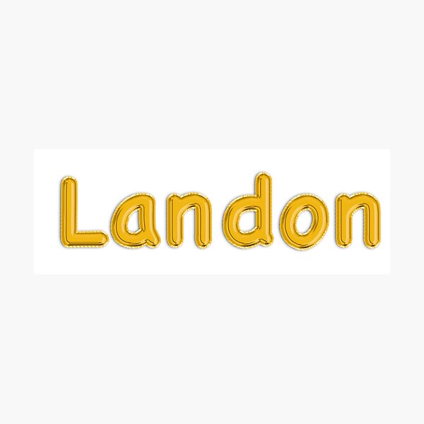 Item preview, Golden Balloon Landon Name Label designed and sold by NormadWorld.