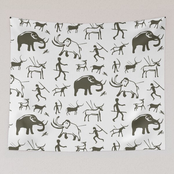 Item preview, HUNTING ANIMALS  NOMADIC OLD PATTERN  designed and sold by Lovesicker.