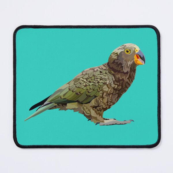 Item preview, K is for Kea,Kea – Intelligent Alpine Parrot of New Zealand Illustration designed and sold by PrettylittlepastelUk.