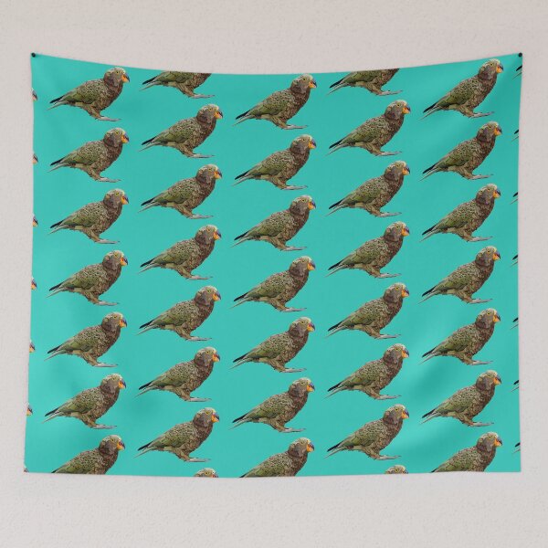 Item preview, K is for Kea,Kea – Intelligent Alpine Parrot of New Zealand Illustration designed and sold by PrettylittlepastelUk.