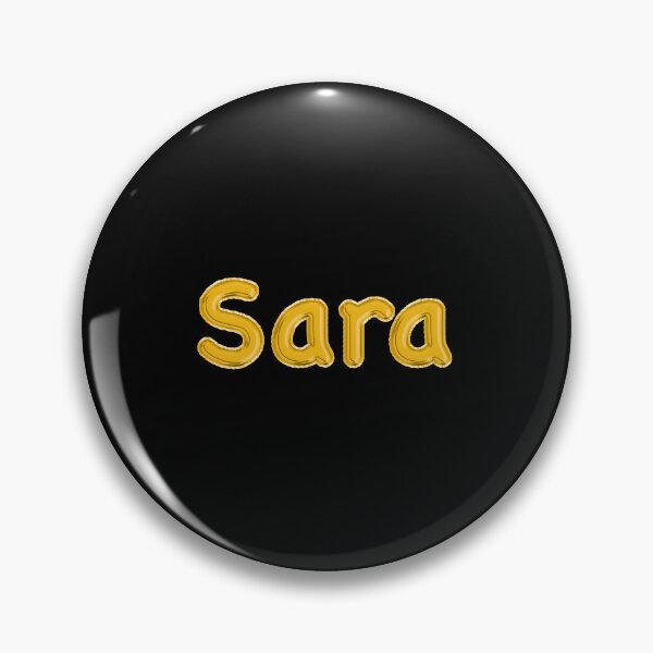 Item preview, Golden Balloon Sara Name Label (Black) designed and sold by NormadWorld.