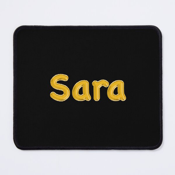Item preview, Golden Balloon Sara Name Label (Black) designed and sold by NormadWorld.