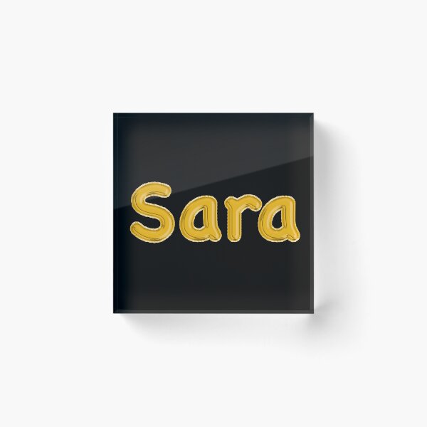 Item preview, Golden Balloon Sara Name Label (Black) designed and sold by NormadWorld.