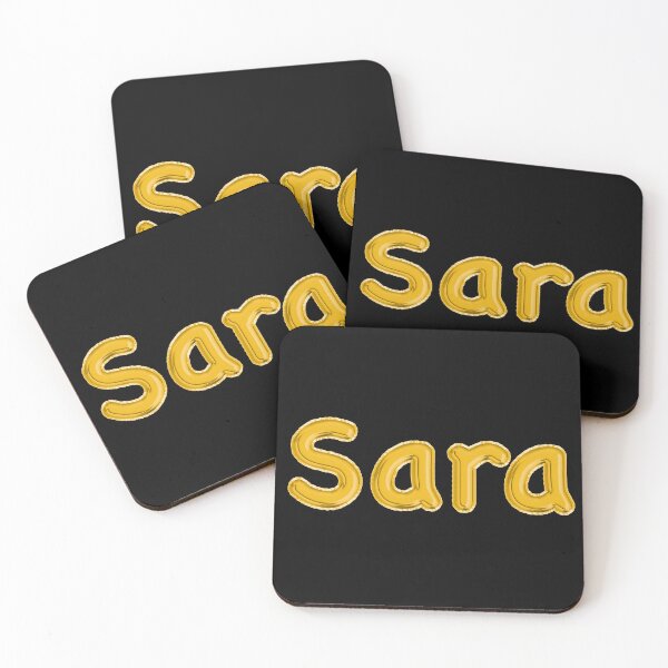Item preview, Golden Balloon Sara Name Label (Black) designed and sold by NormadWorld.