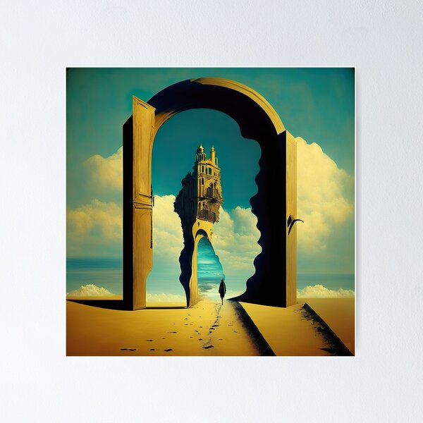 Item preview, [AI Art] “EXIT”, inspirada en las obras de un maestro surrealista designed and sold by Sissle.