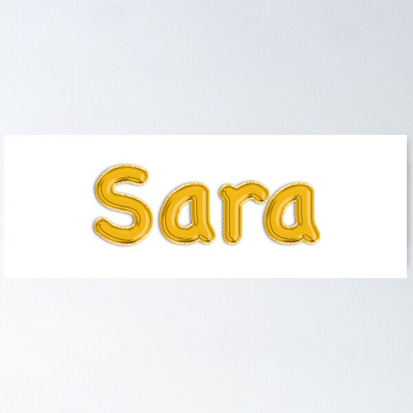 Item preview, Golden Balloon Sara Name Label designed and sold by NormadWorld.