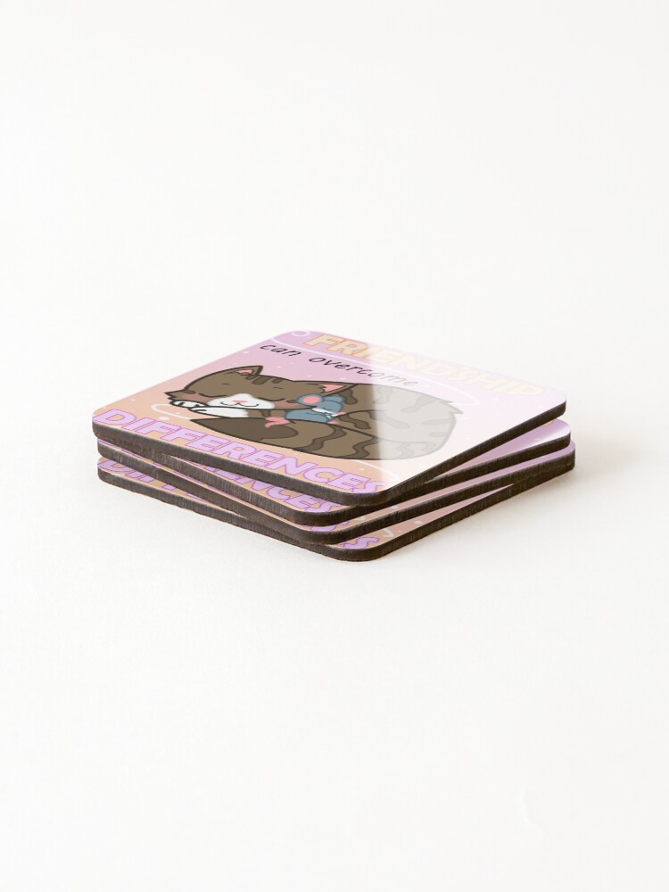 Thumbnail 4 of 5, Coasters (Set of 4), Friendship can overcome differences designed and sold by Ralollo.