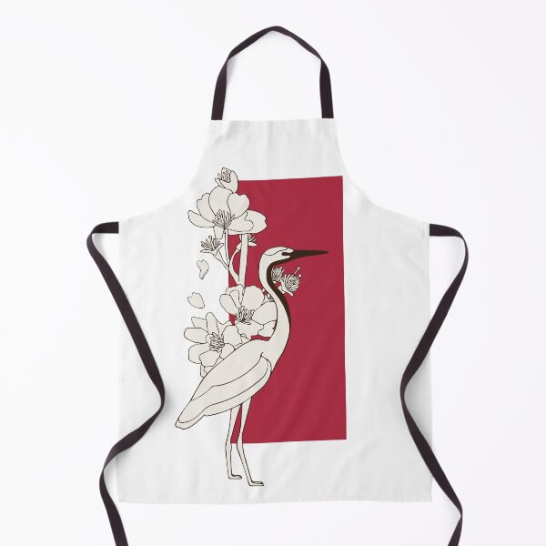 Item preview, Japanese style. Crane. Red and beige colors designed and sold by coollooc-piece.