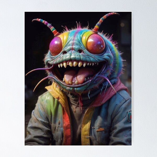 Item preview, The Alien Rainbow Caterpillar designed and sold by TheArtOfPat.