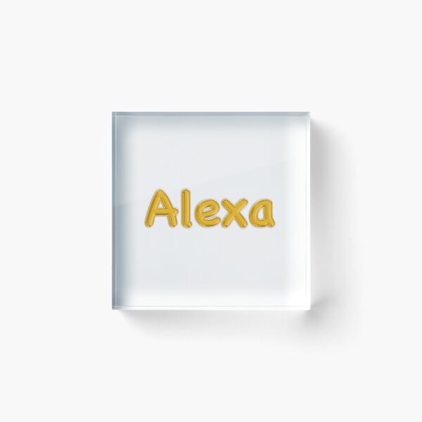 Artikelvorschau, Goldenes Ballon-Alexa-Namensschild entworfen und verkauft von NormadWorld.