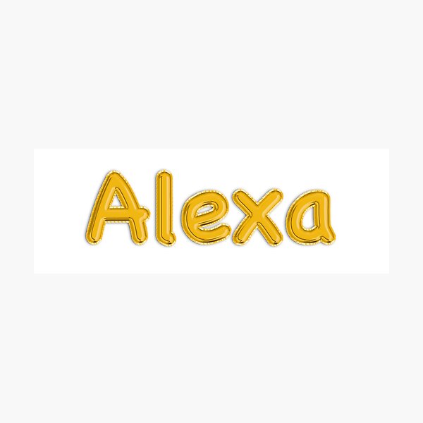 Item preview, Golden Balloon Alexa Name Label designed and sold by NormadWorld.