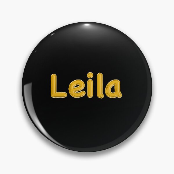 Item preview, Golden Balloon Leila Name Label (Black) designed and sold by NormadWorld.