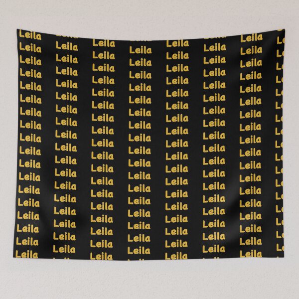 Item preview, Golden Balloon Leila Name Label (Black) designed and sold by NormadWorld.