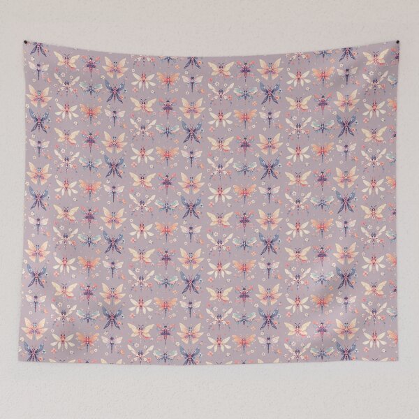 Item preview, Cartoon Dragonflies - Cute Adorable Insect Aesthetic Flower Pattern designed and sold by ArtstyleAlchemy.