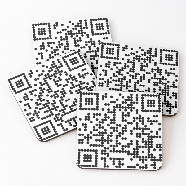 Item preview, RickRoll NEVER GONNA GIVE YOU UP Dotted QR Code Sticker designed and sold by tinyindiangirl.
