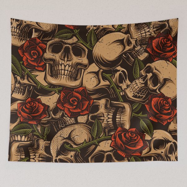 Item preview, Scary Skull Pattern designed and sold by stylebytara.
