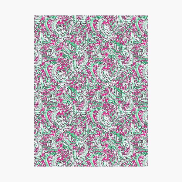 Item preview, Copy of Paisley classic design pink green designed and sold by Alessandro Remo Mazzoni Remotextiles.